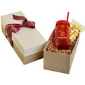 21 Oz. Mason Jar in a Gift Box with Pretzels